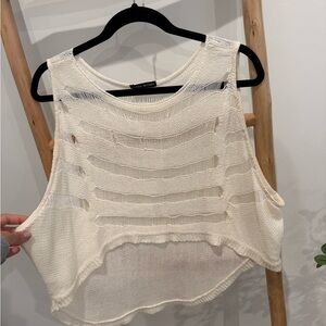 Donna Mizani Cream Sleeveless Top M/L